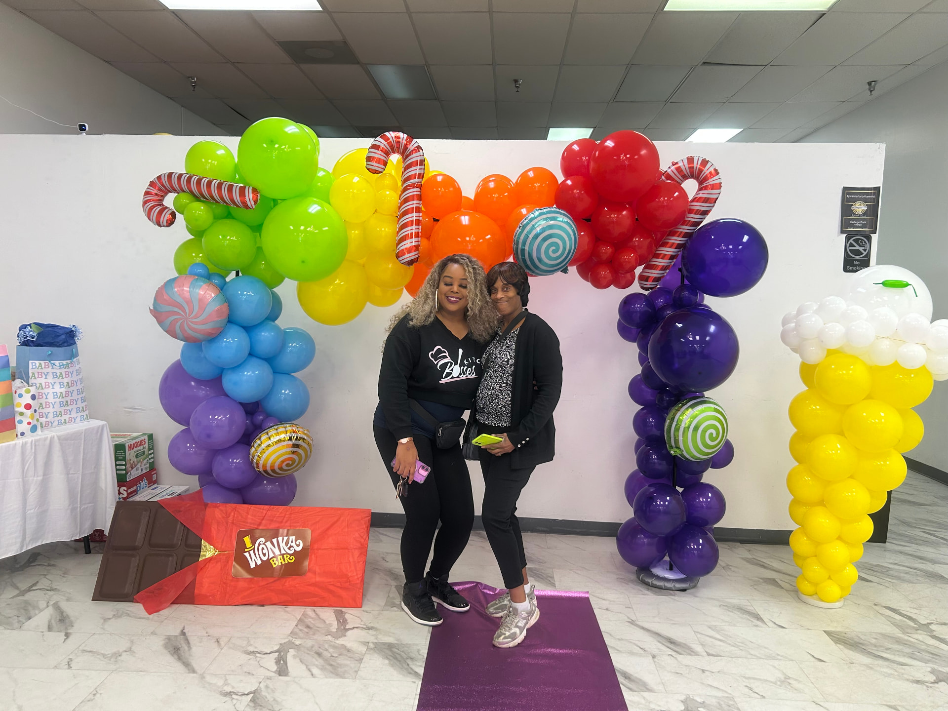 Colorful candy-inspired balloon arch